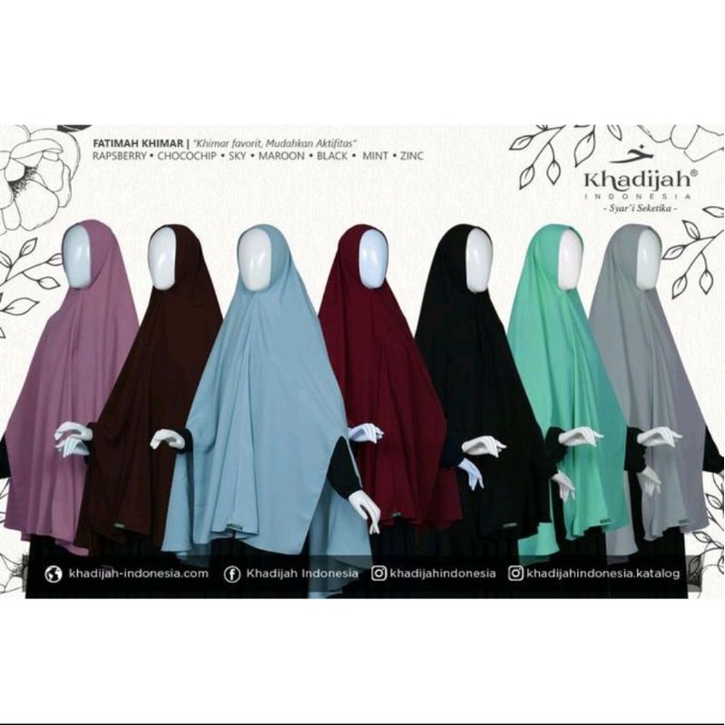 preloved khimar fatimah khadijah indonesia warna sky