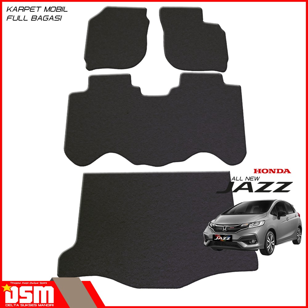 Karpet Mobil Honda Jazz / RS (&gt;2014) - Full Bagasi / Karpet Mie Honda Jazz / Aksesoris Mobil Jazz