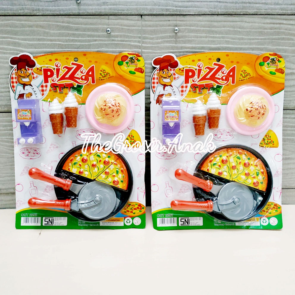 Pizza Set 2202 Mainan Masak-masakan Potong Spaghetti Ice Cream