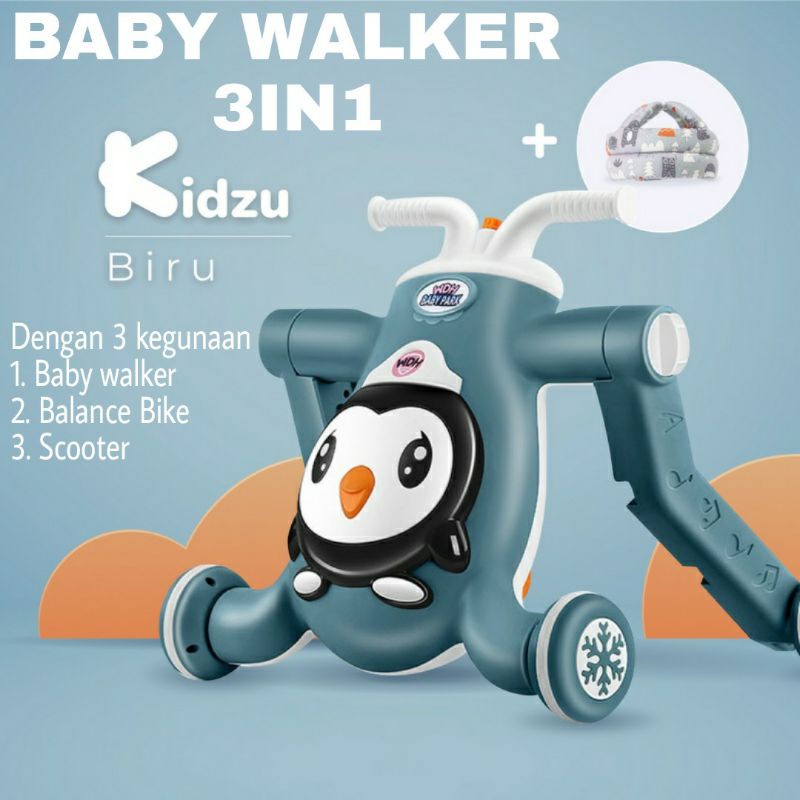 Baby Walker 3 in 1 Kidzu | PUSH WALKER 3IN1