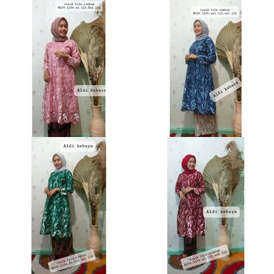 setelan tunik tile+ rok prisket_tunik tile kondangan/tunik tile/tunik tile terbaru 2020/tunik tile01