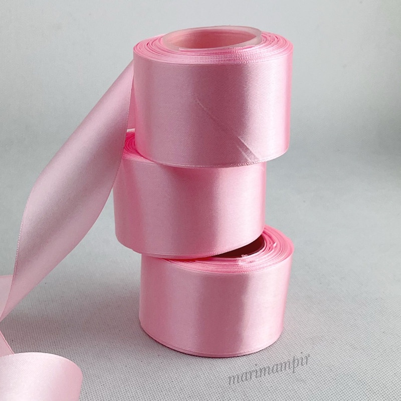 

PITA SATIN KAIN 2 INCI / 5 CM WARNA BABY PINK #004