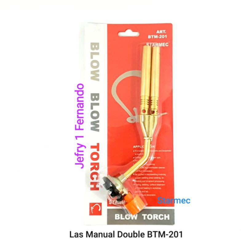 GAS TORCH DOUBLE MANUAL KEPALA LAS BLOW BLOW TORCH PORTABLE BTM - 201GAS STARMEC