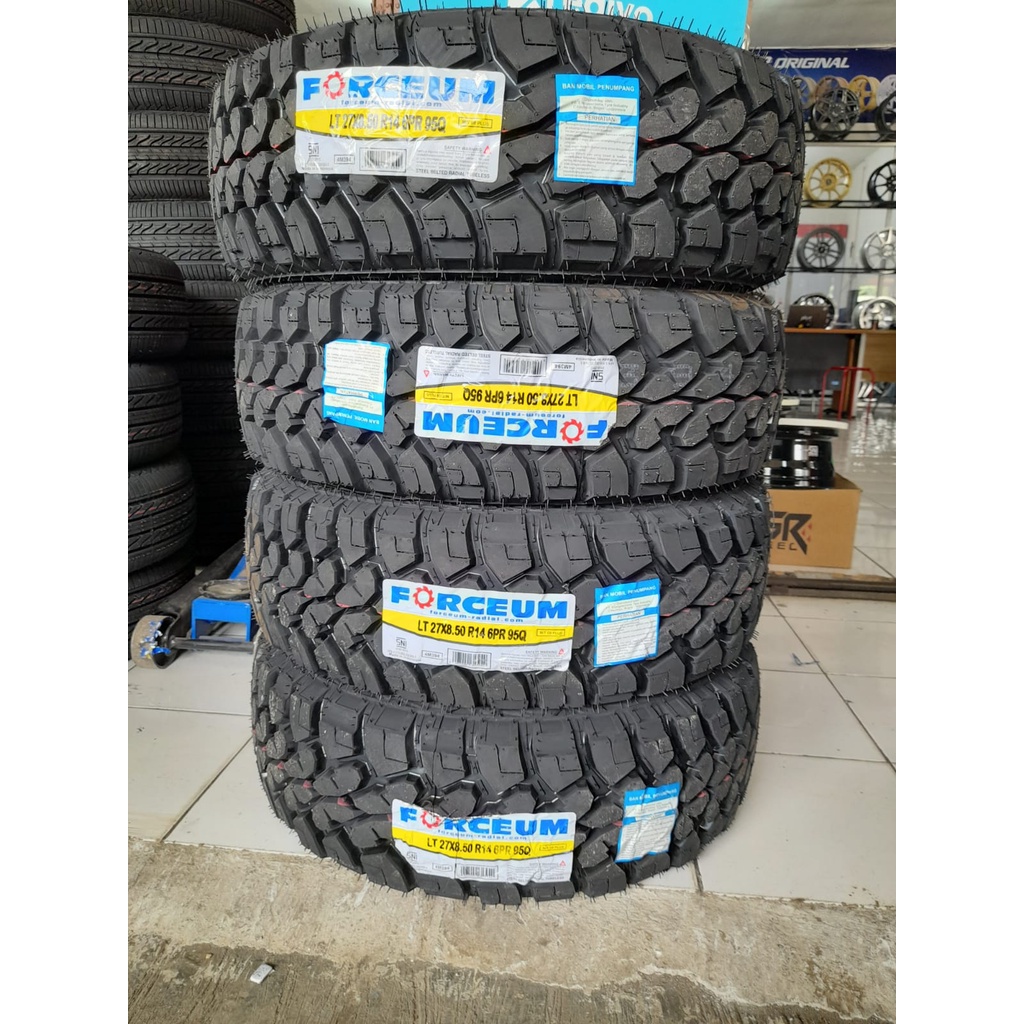 BAN MOBIL OFFROAD BAN KEMBANG PACUL MERK FORCEUM M/T 08 PLUS UKURAN 27 8,5 RING 14