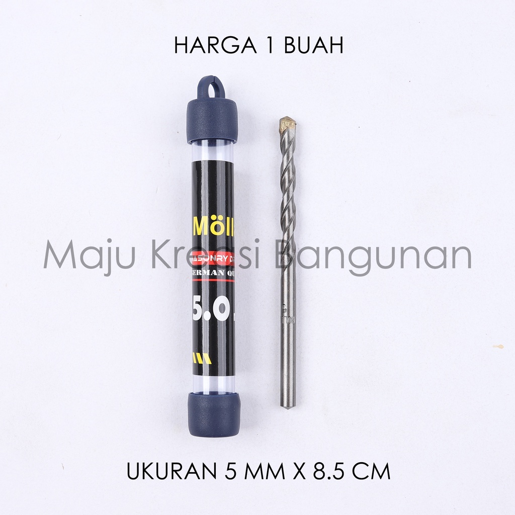 Mata Bor Beton 5mm 5 mm Tembok Dinding Mollar Masonry Impact Drill Bit