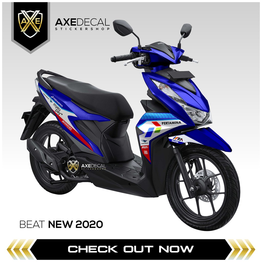 Decal Striping Honda Beat New 2020 Mandalika / Stiker Motor Beat Street 2020 Pertamina