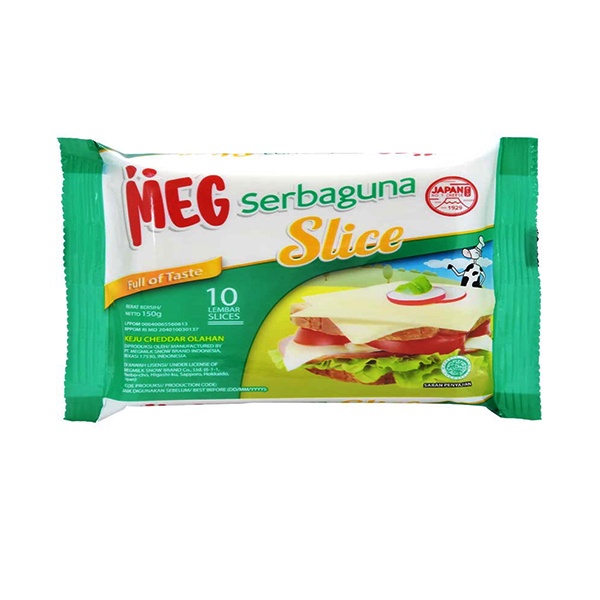 

MEG CHEDDAR CHEESE SB SLICE 10 PCS