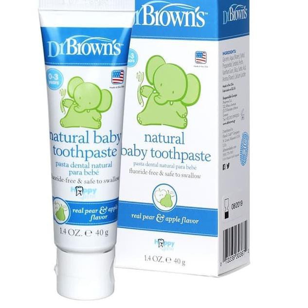 Dr Brown's Natural Baby Toothpaste 40g - Pasta Gigi Bayi (HG025)