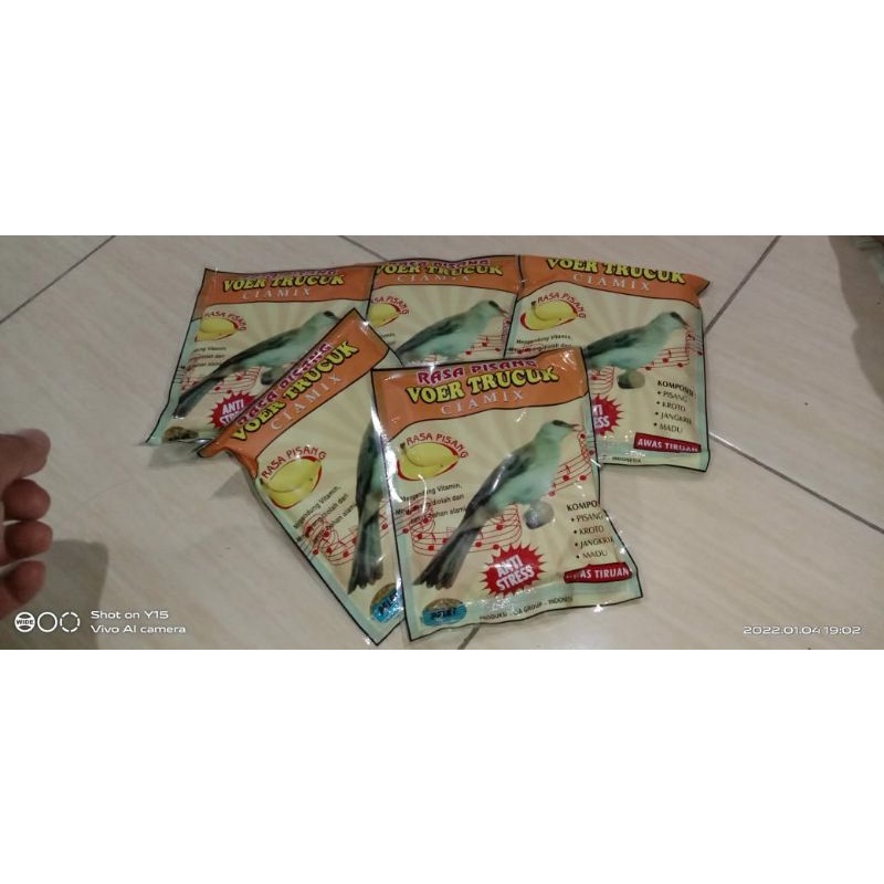 Voer trucuk ciamix rasa pisang(pakan burung)