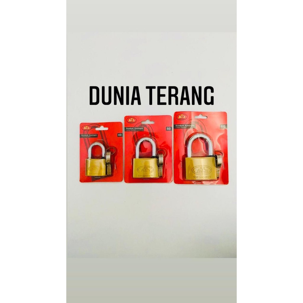 Gembok Kuningan TEBAL ATS 40 mm Blister Kunci Komputer - Kunci Gantung Gemuk 40mm