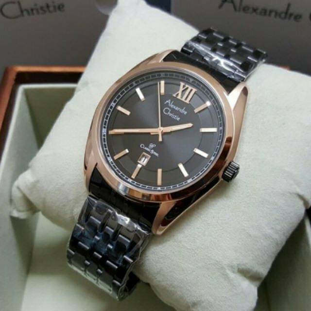 ALEXANDRE CHRISTIE / Jam Tangan Pria Alexandre Christie Original Date Aktif Rantai