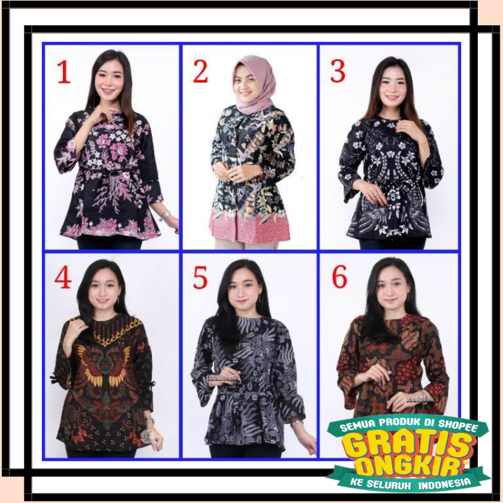 BATIK SEMARANG MURAH - TERBARU TERKINI / Atasan Batik Dolby Dolbi Dobby Doby Tenun Sutra Tulis