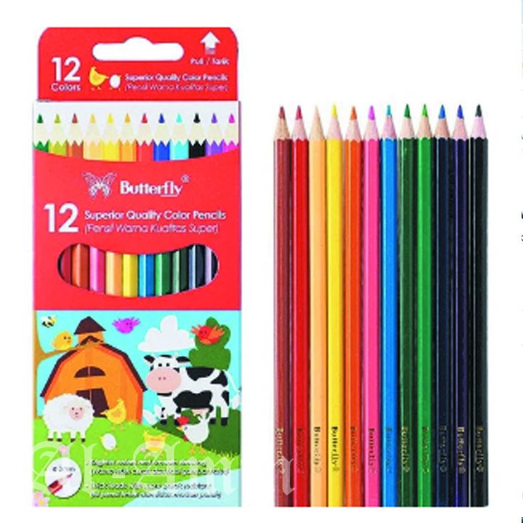 

Pensil Warna "Butterfly" 12 Warna Panjang