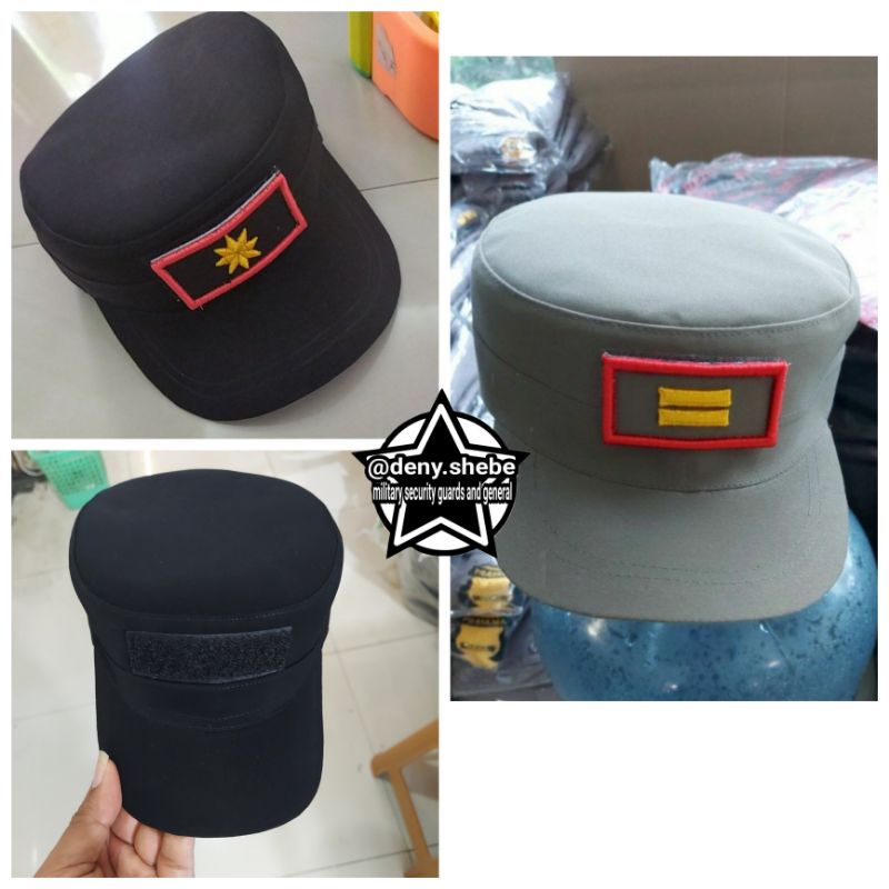 TOPI KOMANDO HIJAU HITAM POL PP