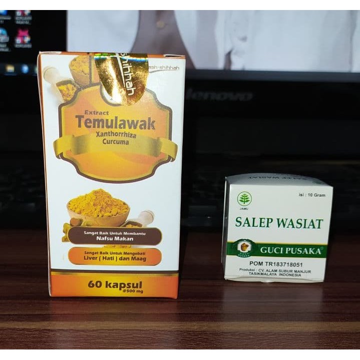 KAPSUL &amp; SALEP WASIR AMBEIEN HEMORHOID AMPUH - Obat Wasir Ampuh Extract Temulawak &amp; Salep Wasiat