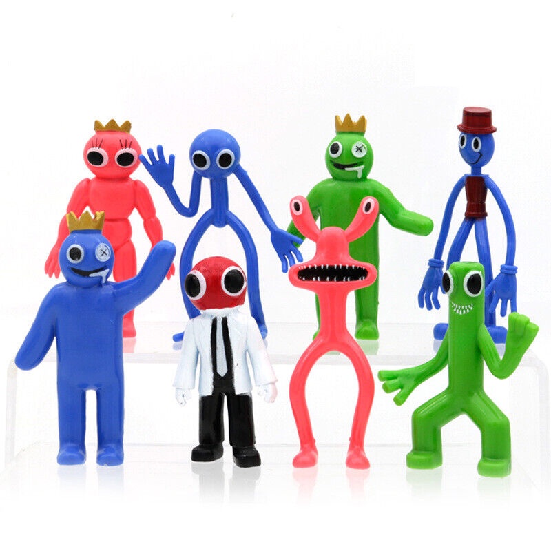 Mainan Action Figure Kawai Rainbow Friends Blue Monster Bahan pvc Untuk Dekorasi Mobil