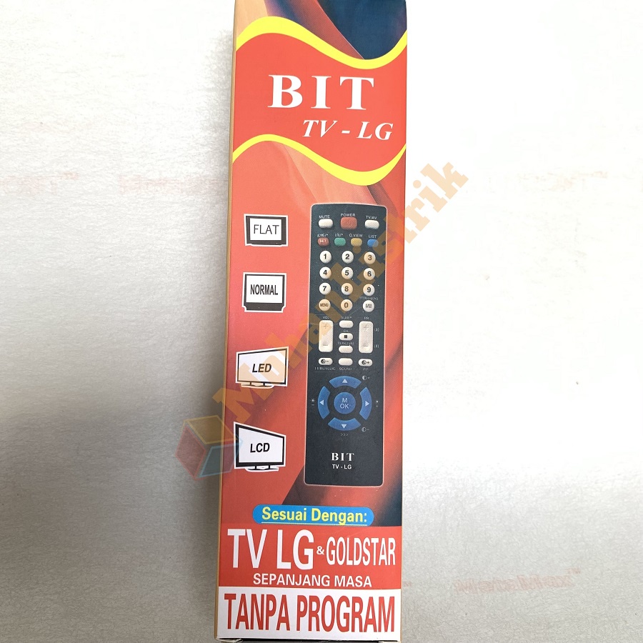 REMOT TV LCD LED FLAT BIT TV LG + GOLDSTAR TANPA PROGRAM