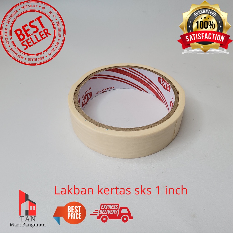 

Lakban Kertas Masking Tape SKS 1 2 Inch Murah Grosir