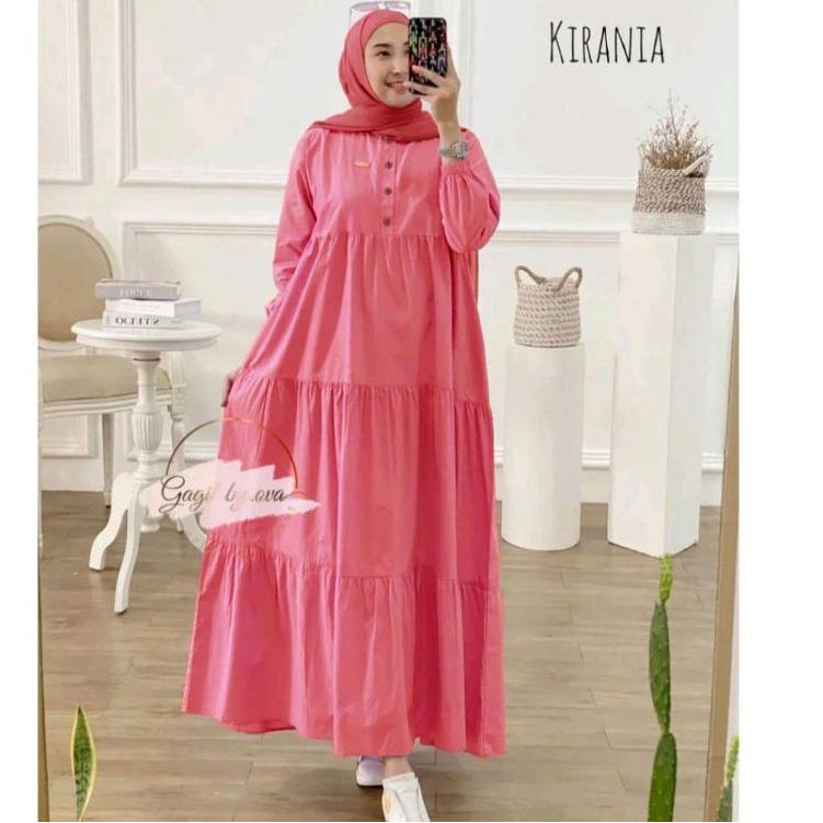 BAJU GAMIS REMAJA KEKINIAN 2022 FASHION MUSLIM WANITAMIDI DRESS LENGAN REMPEL BATIK MODERN MURAH RAY