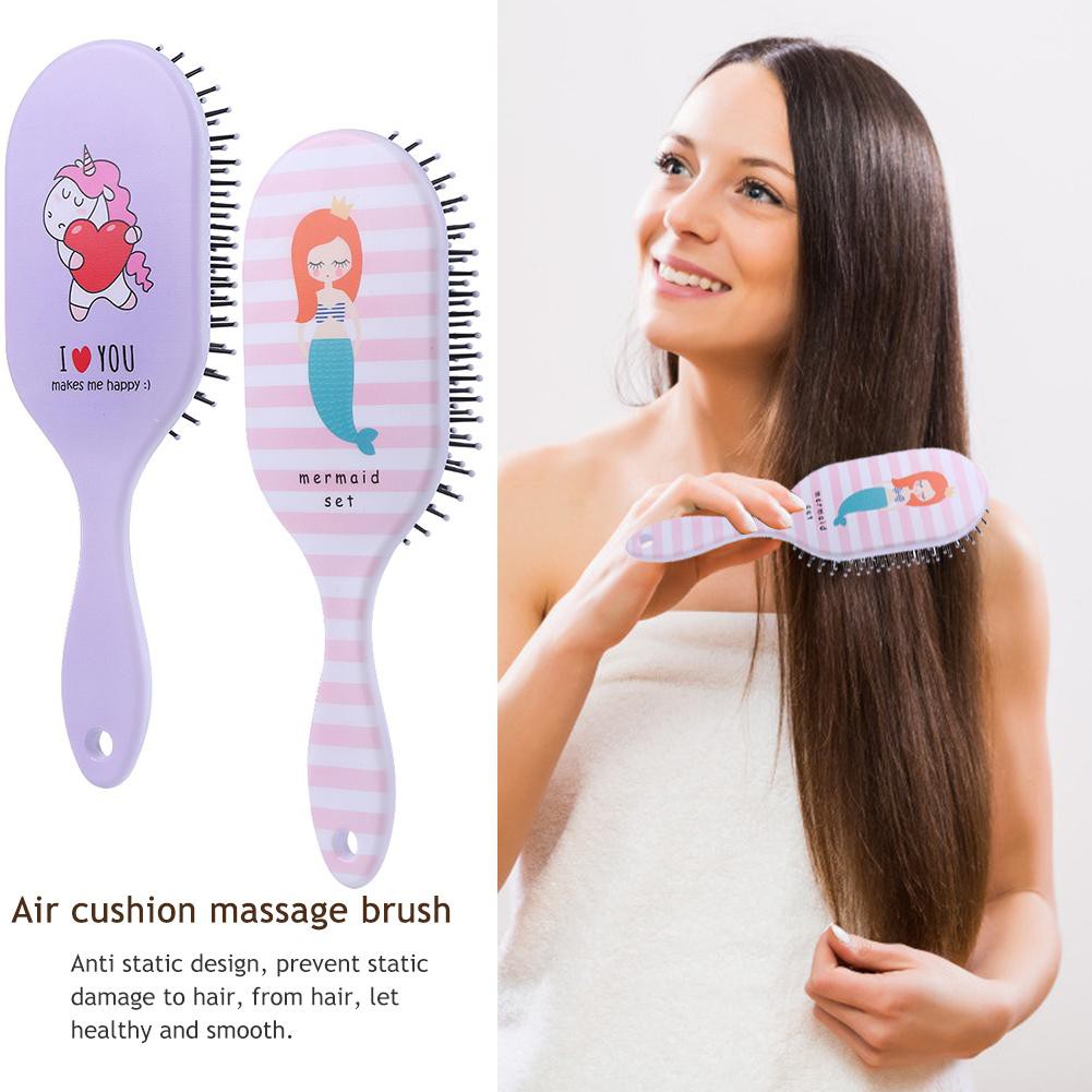 Sisir Pijat Kulit Kepala Anti Statis Motif Kuda Kartun Shopee