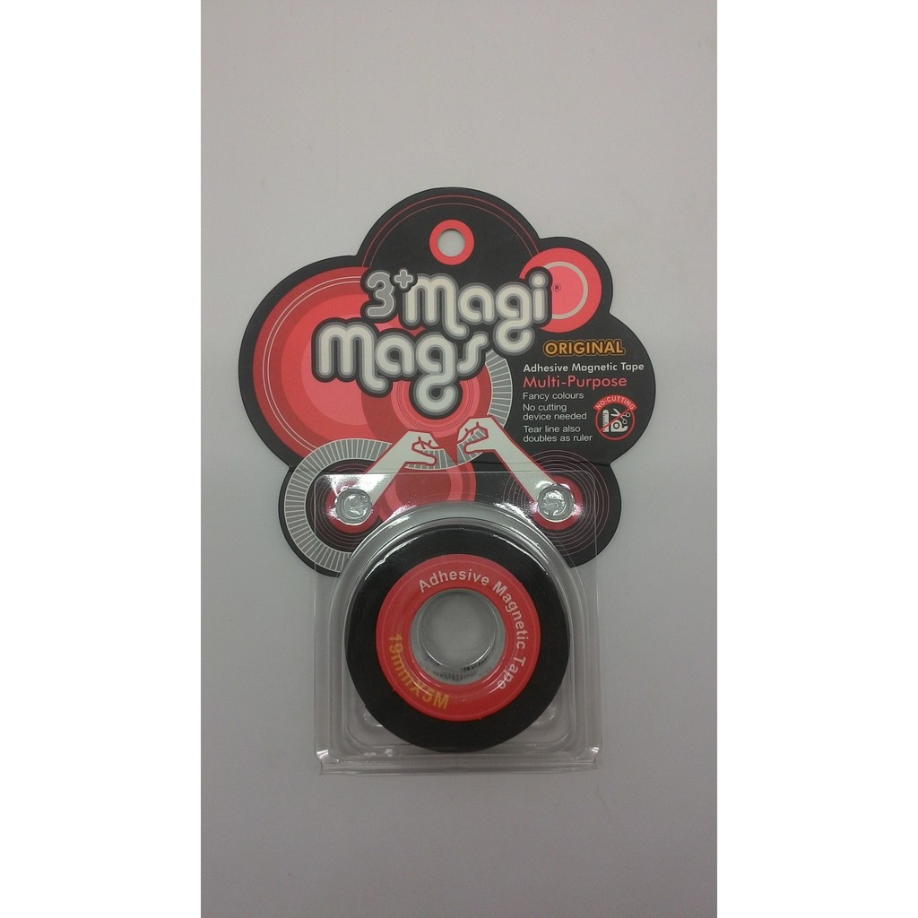 

Double Tape Magnet Merah Metalik