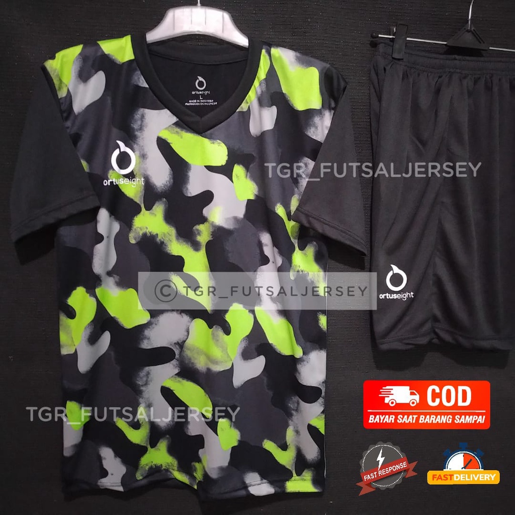 COD GRATIS ONGKIR Setelan Jersey terbaru Baju dan Celana Futsal Sepak Bola volly badminton ORT ARMY 