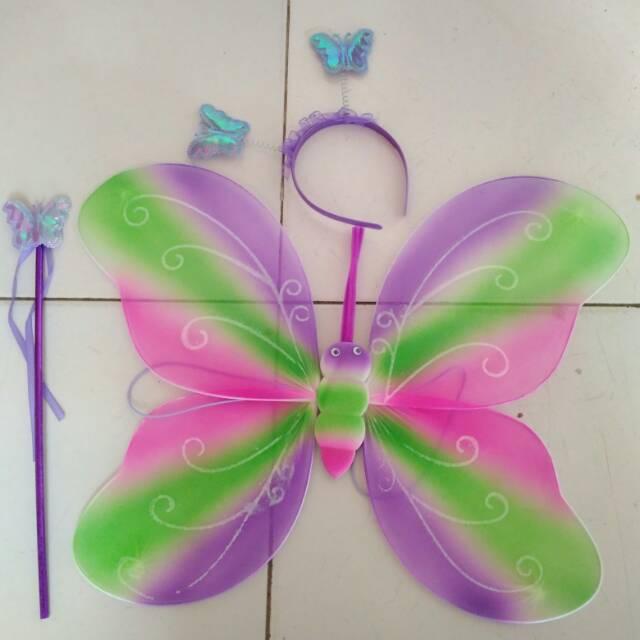 Sayap peri kupu kupu pelangi