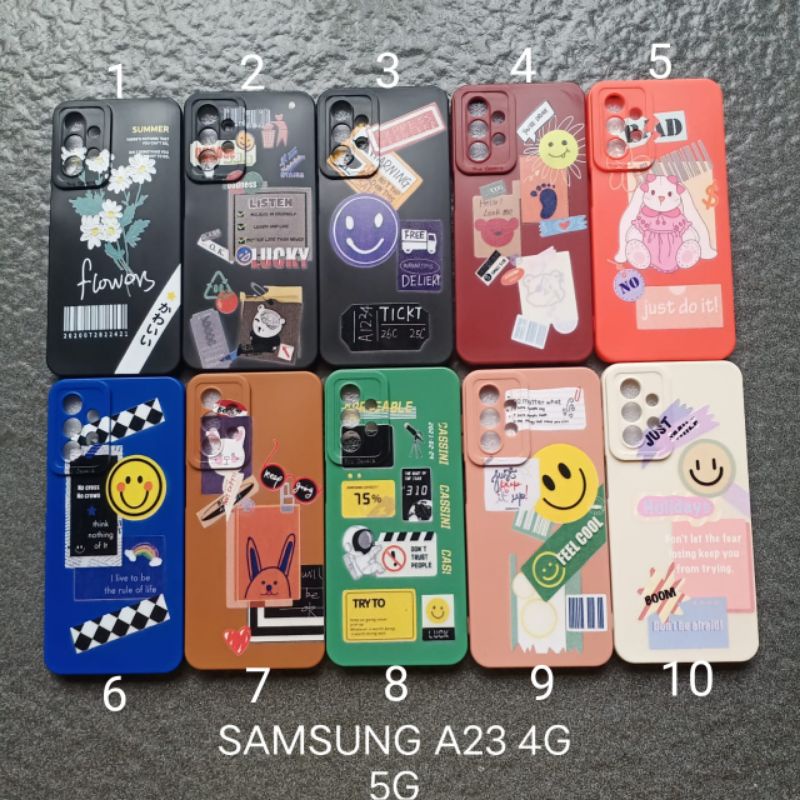 Case gambar Samsung A23 4G . Samsung A23 5G . Samsung A13 4G motif cewek ( 2 motif ) soft case softcase softshell silikon cover casing kesing housing