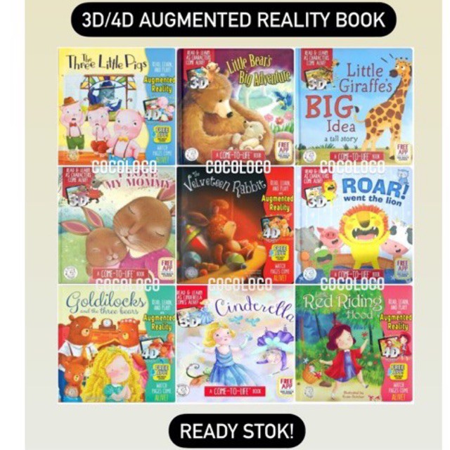 Augmented Reality Book 3D 4D Hippo Magic Sale BBW Buku Cerita Anak