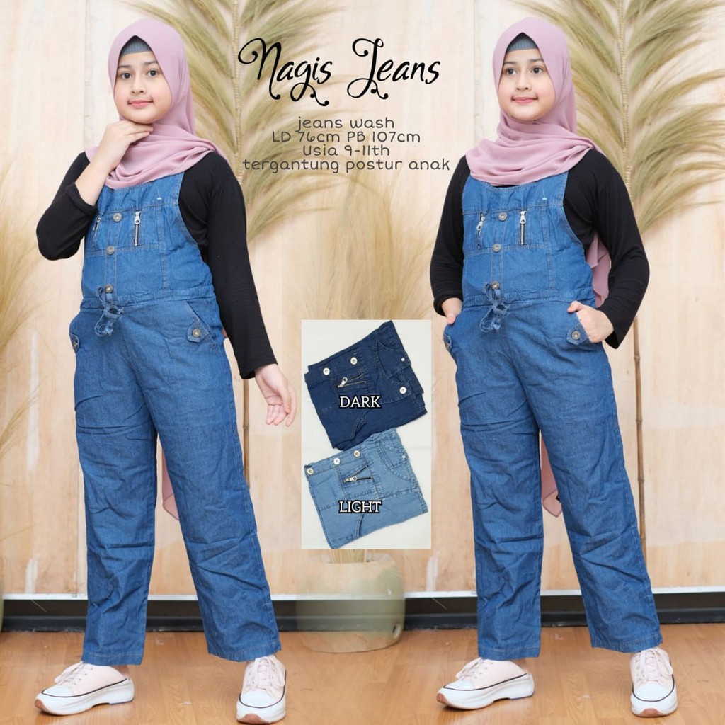 CELANA ANAK JAMSUIT CHIO KIDS OVERALL JEANS CEWEK BR