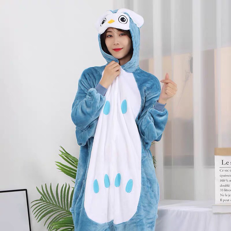 BAJU ONESIE OWL BURUNG HANTU PIYAMA KOSTUM COSPLAY