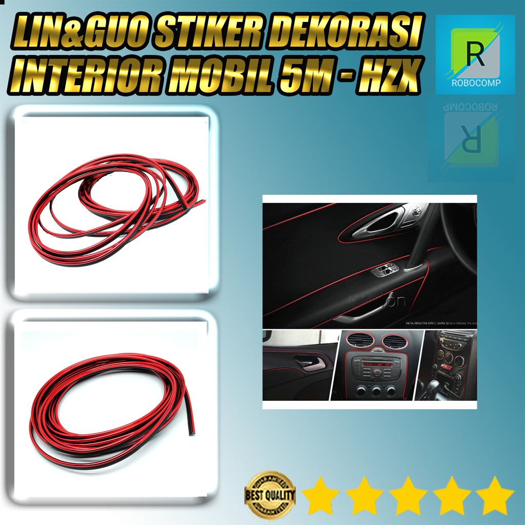 Stiker Dekorasi Interior Mobil 5M LIN&amp;GUO  - HZX