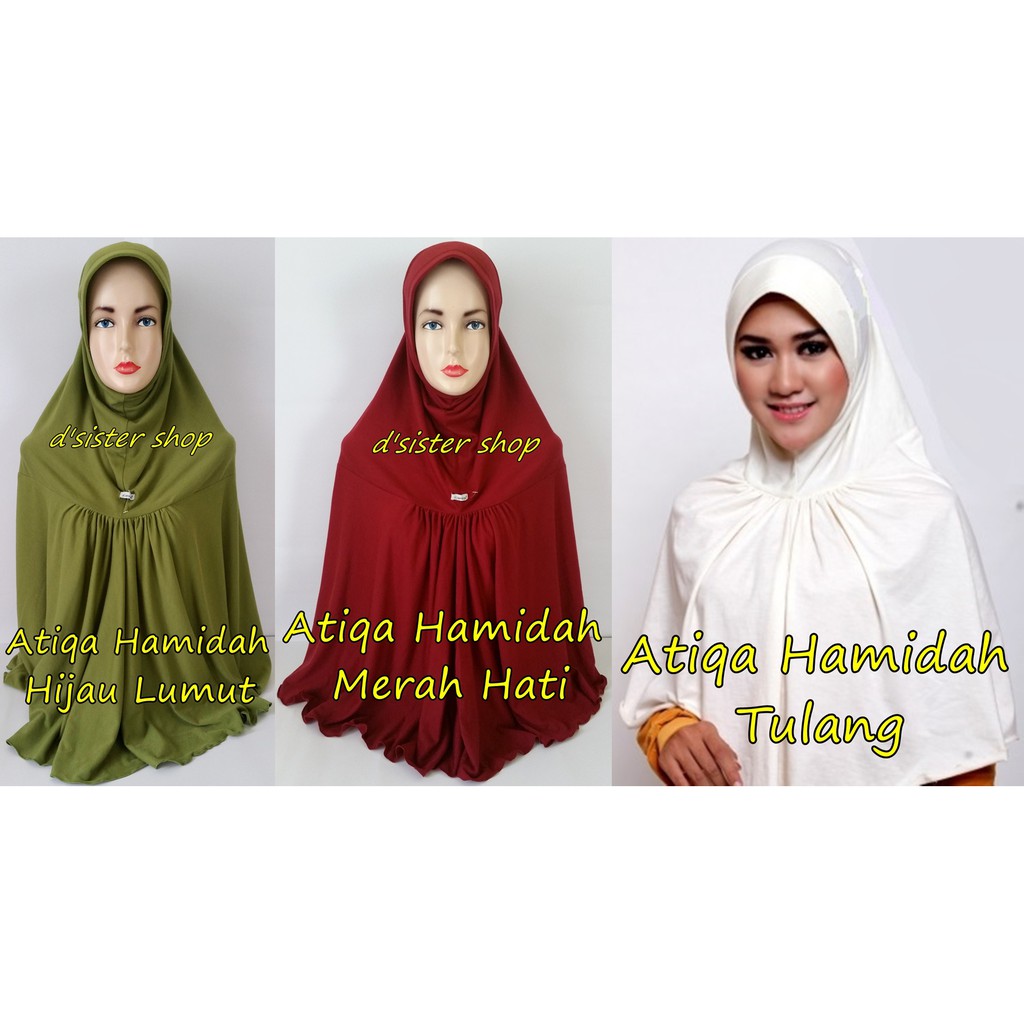 ATIQA HAMIDAH - Jilbab Instan Syari Kerudung Hijab Bergo Panjang