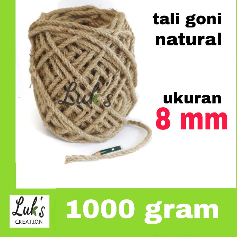 Tali goni tampar goni 8 mm 1 kg kiloan - tali tampar - tambang goni - rami besar - goni besar