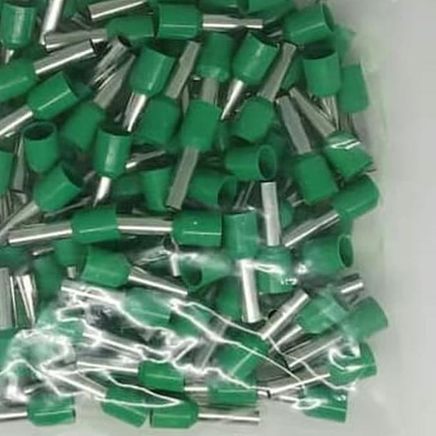 ➭ Skun Kabel Ferrules / Scun Botol Ukuran 6 mm Warna Hijau ♔