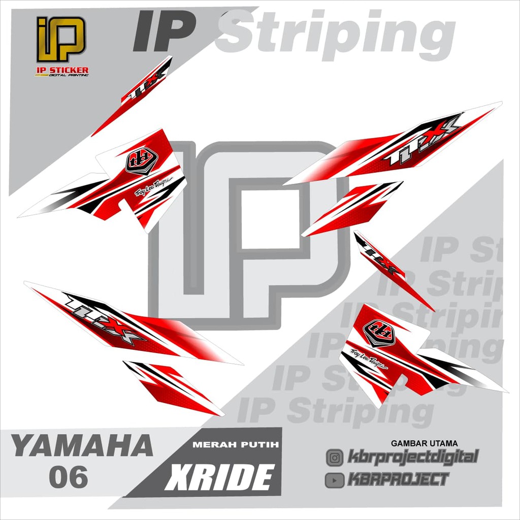 (COD) STIKER MOTOR XRIDE  Sticker Variasi STRIPING LIST MOTOR YAMAHA XRIDE 06 RACING TERLARIS XRIDE