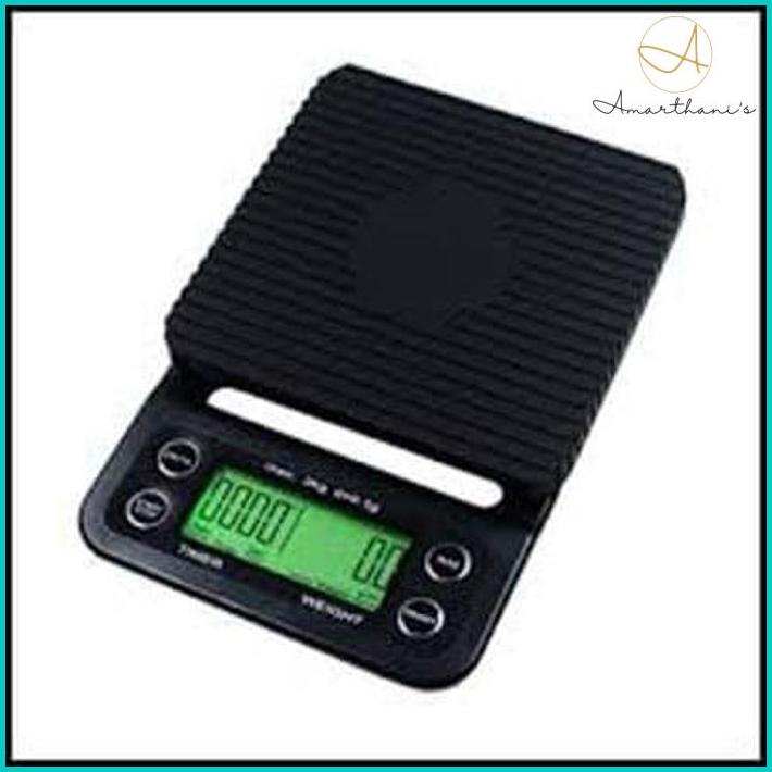 Ac - Timer Scale 3 Kg Timbangan Kopi Digital Coffe Portable Tray Akurat