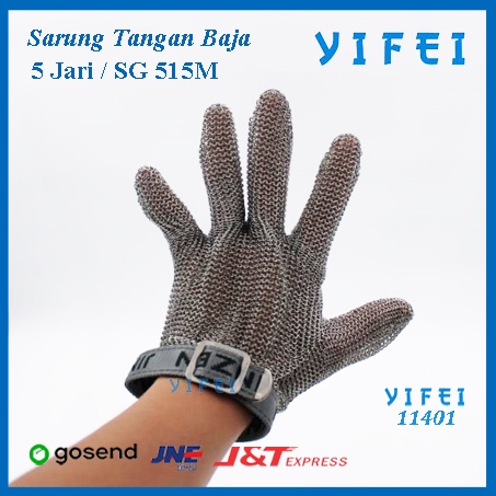 Sarung Tangan Baja 5 Jari SG515M YIFEI-11401/chain protective gloves