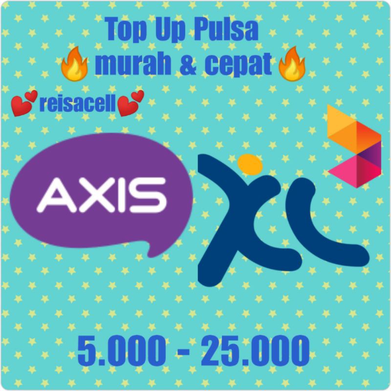 Top Up Pulsa XL, Axis 5.000 s/d 25.000