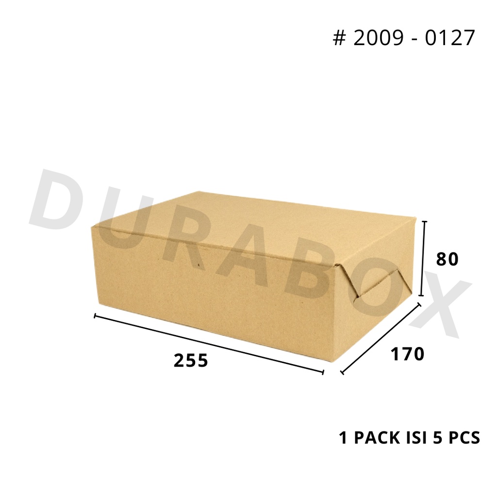 

25.5 x 17 x 8 cm MAILER | KARDUS / KARTON BOX CORRUGATED - KEMASAN / PACKAGING / PACKING MAKANAN | #2009-0127