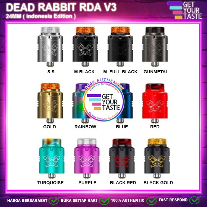 Dead Rabbit V3 RDA 24MM Authentic by Hellvape