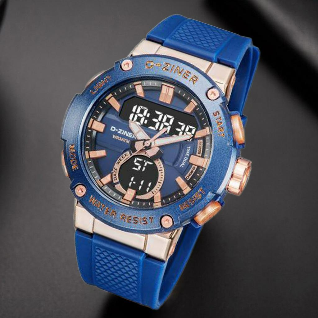 Jam Tangan Pria Dziner 8279 Original Double Time Water Resistant 30m