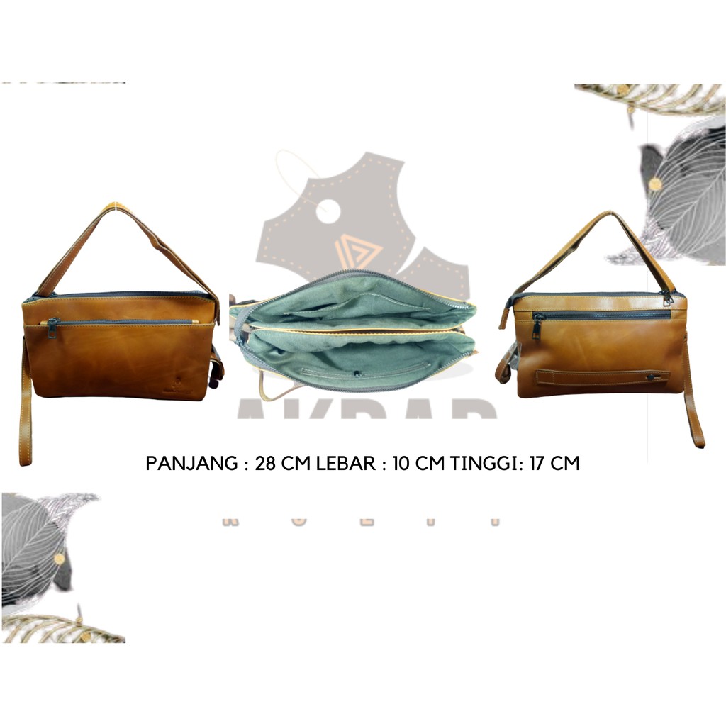 clutch pria kulit asli