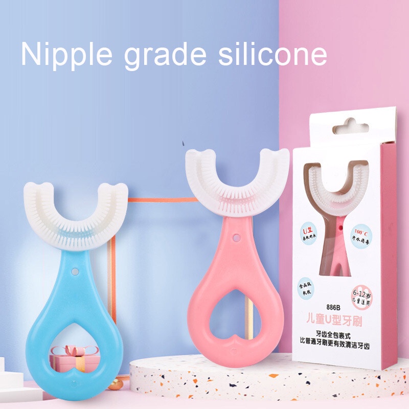 SIKAT GIGI SILIKON BAYI ANAK BENTUK U TOOTHBRUSH SILICON BABY TYPE U SIKAT GIGI BAYI ANAK 360° [import.acc]