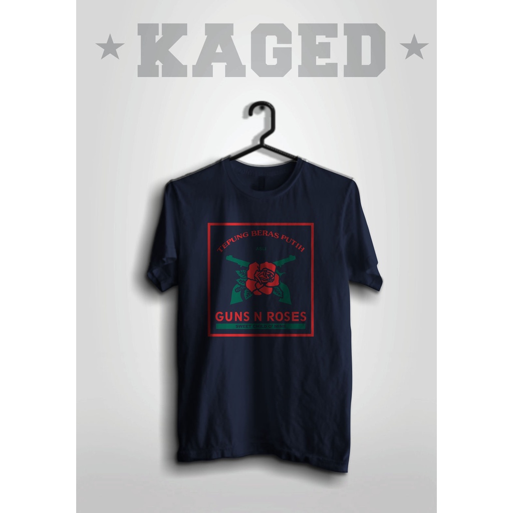 KAOS TEPUNG BERAS PUTIH KAOS GUNS N ROSES KAOS PLESETAN KAOS BAND #WARNADONGKER