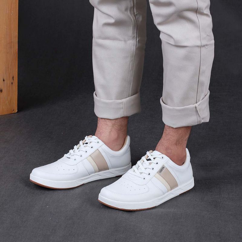 Sepatu Casual Sneakers Putih Hitam Pria Cowok Mills Series Kets Distro Premium Original