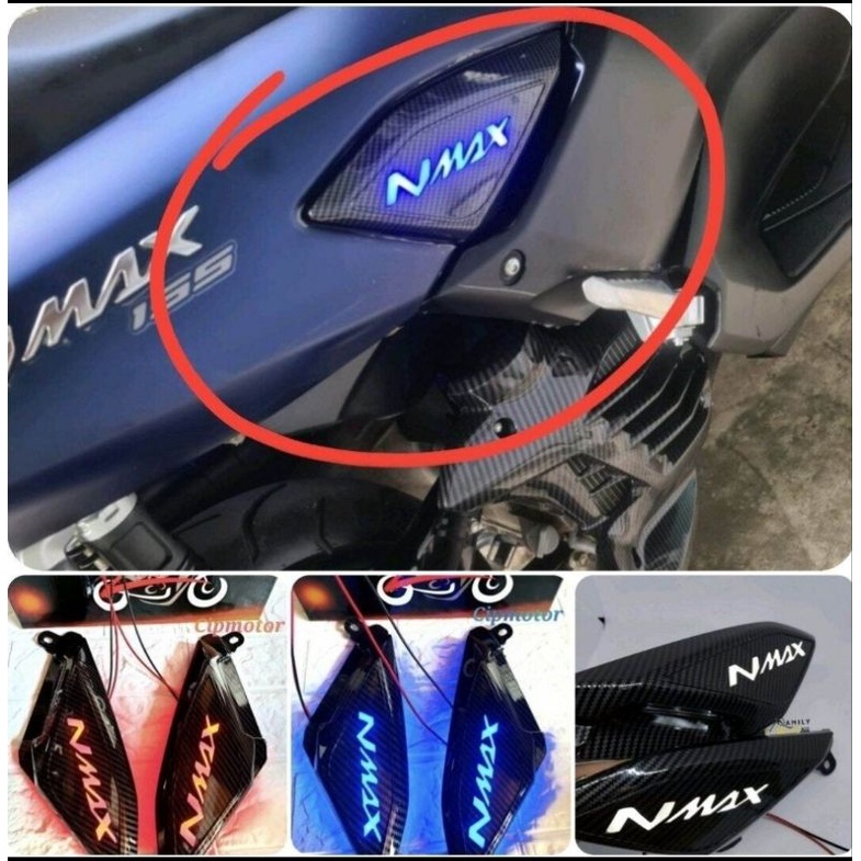 cover body samping led nmax 2020 2021 2022 cover pijakan lampu nmax nyala