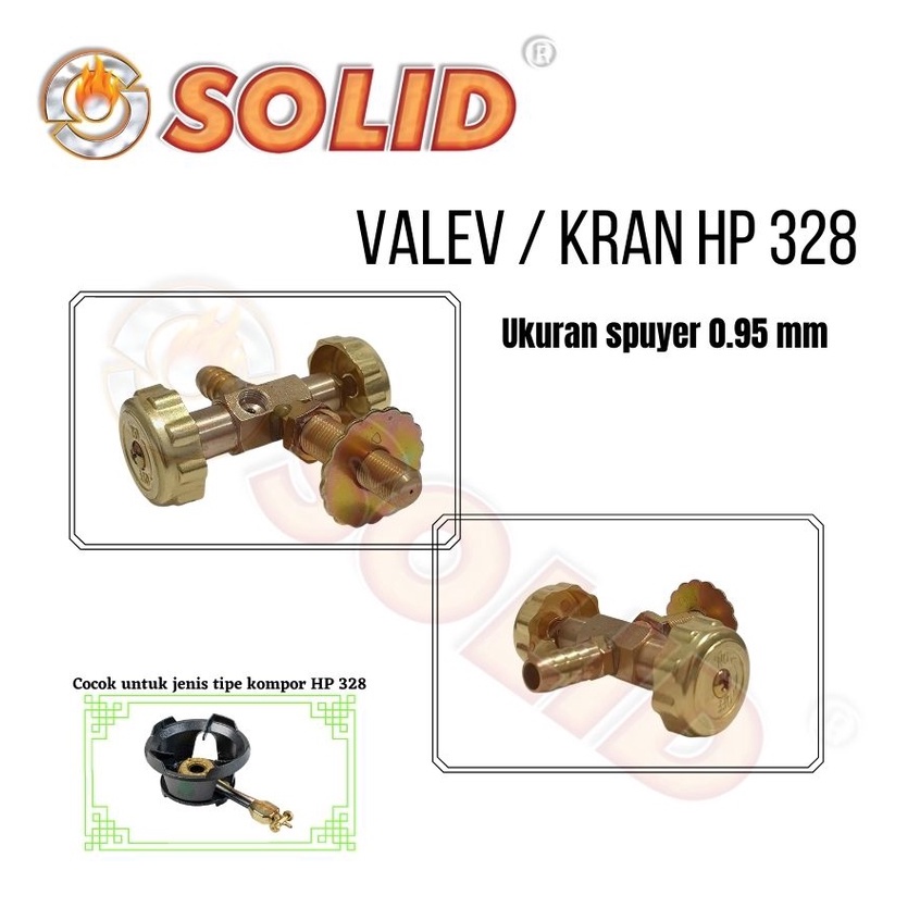 Kran Valev Valve Kompor Gas Tekanan Tinggi HP 328 Manual Biasa SOLID original / asli TIDAK termasuk 