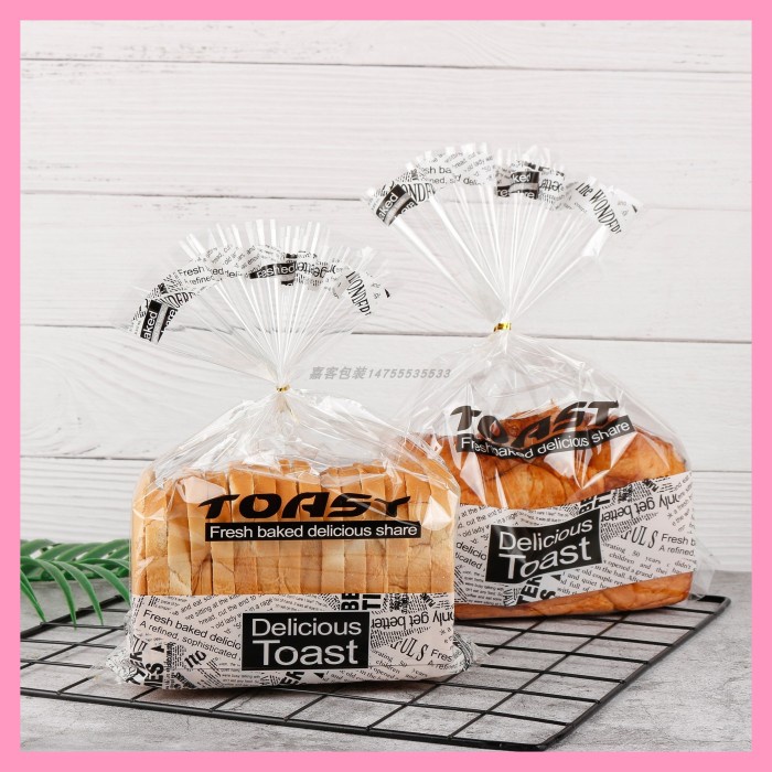 

Ginger- plastik roti tawar roti sobek 25x31cm plastik roti sisir toast bag