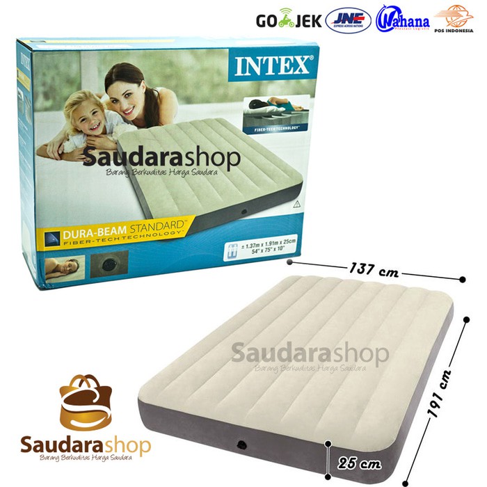 Intex 64708 Durabeam Double High Airbed / Kasur Angin Double [137x191]